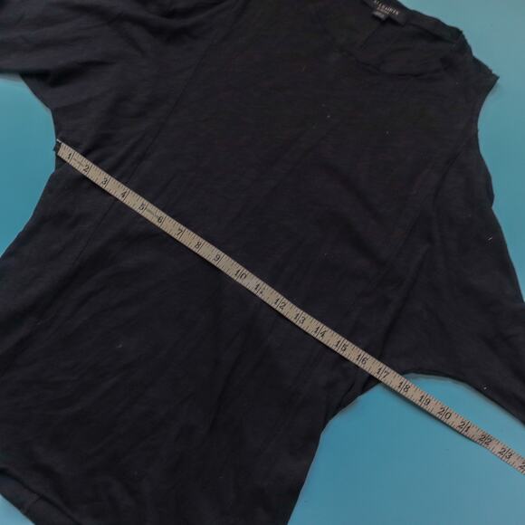 All Saints Washed Black Open Shoulder Long Sleeve Tunic Top Size XSmall - Picture 5 of 10